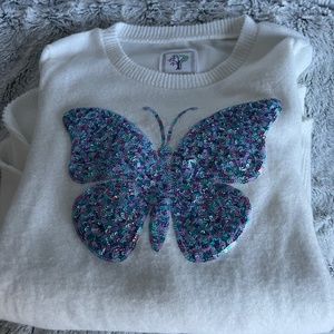 Girls butterfly sweater
